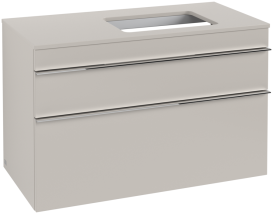 Тумба под раковину Villeroy & Boch Venticello 95,7х50,2 см ДСП мягкий серый/ручка хром A94301VK