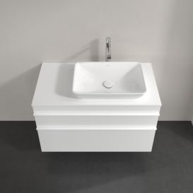 Тумба под раковину Villeroy & Boch Venticello 95,7х50,2 см МДФ глянцевый белый/ручка алюминий белый A94302DH