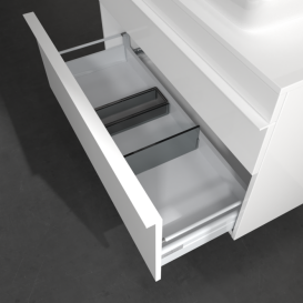 Тумба под раковину Villeroy & Boch Venticello 95,7х50,2 см МДФ глянцевый белый/ручка алюминий белый A94302DH