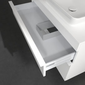 Тумба под раковину Villeroy & Boch Venticello 95,7х50,2 см ДСП/МДФ белый матовый/ручка алюминий белый A94302MS