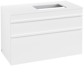 Тумба под раковину Villeroy & Boch Venticello 95,7х50,2 см ДСП/МДФ белый матовый/ручка алюминий белый A94302MS