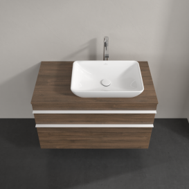 Тумба под раковину Villeroy & Boch Venticello 95,7х50,2 см ДСП дуб аризона/ручка алюминий белый A94302VH