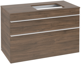 Тумба под раковину Villeroy & Boch Venticello 95,7х50,2 см ДСП дуб аризона/ручка алюминий белый A94302VH