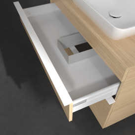 Тумба під раковину Villeroy & Boch Venticello 95,7х50,2 см ДСП північний дуб/ручка алюміній білий A94302VJ