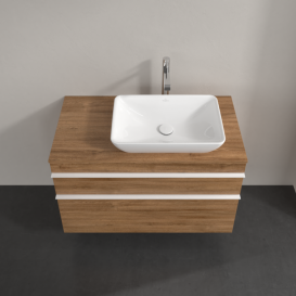 Тумба під раковину Villeroy & Boch Venticello 95,7х50,2 см ДСП дуб канзас/ручка алюміній білий A94302RH