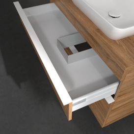 Тумба під раковину Villeroy & Boch Venticello 95,7х50,2 см ДСП дуб канзас/ручка алюміній білий A94302RH