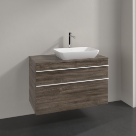 Тумба под раковину Villeroy & Boch Venticello 95,7х50,2 см ДСП каменный дуб/ручка алюминий белый A94302RK