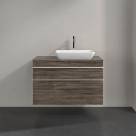 Тумба под раковину Villeroy & Boch Venticello 95,7х50,2 см ДСП каменный дуб/ручка алюминий белый A94302RK