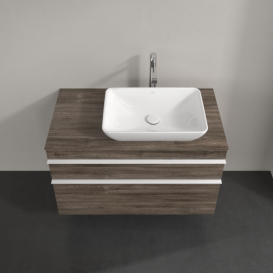 Тумба под раковину Villeroy & Boch Venticello 95,7х50,2 см ДСП каменный дуб/ручка алюминий белый A94302RK