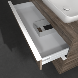 Тумба под раковину Villeroy & Boch Venticello 95,7х50,2 см ДСП каменный дуб/ручка алюминий белый A94302RK