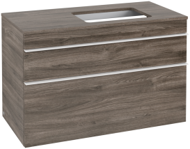 Тумба под раковину Villeroy & Boch Venticello 95,7х50,2 см ДСП каменный дуб/ручка алюминий белый A94302RK