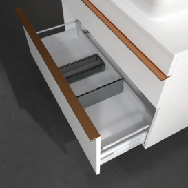 Тумба под раковину Villeroy & Boch Venticello 95,7х50,2 см МДФ глянцевый белый/ручка медь A94305DH