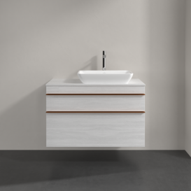 Тумба под раковину Villeroy & Boch Venticello 95,7х50,2 см ДСП/МДФ белое дерево/ручка медь A94305E8