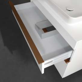 Тумба под раковину Villeroy & Boch Venticello 95,7х50,2 см ДСП/МДФ белый матовый/ручка медь A94305MS