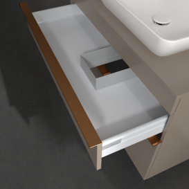 Тумба под раковину Villeroy & Boch Venticello 95,7х50,2 см ДСП трюфель серый/ручка медь A94305VG