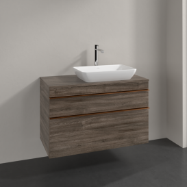 Тумба под раковину Villeroy & Boch Venticello 95,7х50,2 см ДСП каменный дуб/ручка медь A94305RK