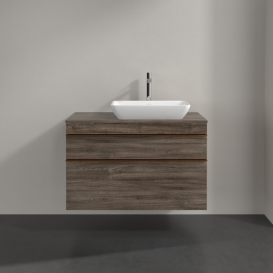 Тумба под раковину Villeroy & Boch Venticello 95,7х50,2 см ДСП каменный дуб/ручка медь A94305RK