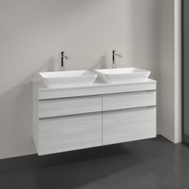 Тумба под раковину Villeroy & Boch Venticello 125,7х50,2 см ДСП/МДФ белое дерево/ручка хром A94401E8