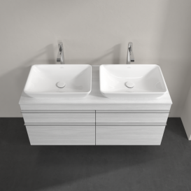 Тумба под раковину Villeroy & Boch Venticello 125,7х50,2 см ДСП/МДФ белое дерево/ручка хром A94401E8