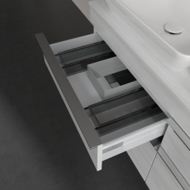 Тумба под раковину Villeroy & Boch Venticello 125,7х50,2 см ДСП/МДФ белое дерево/ручка хром A94401E8