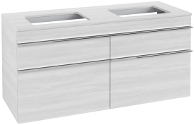 Тумба под раковину Villeroy & Boch Venticello 125,7х50,2 см ДСП/МДФ белое дерево/ручка хром A94401E8