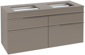 Тумба под раковину Villeroy & Boch Venticello 125,7х50,2 см ДСП трюфель серый/ручка хром A94401VG