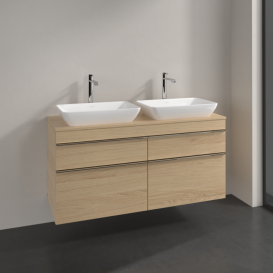 Тумба під раковину Villeroy & Boch Venticello 125,7х50,2 см ДСП північний дуб/ручка хром A94401VJ