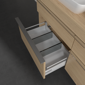 Тумба під раковину Villeroy & Boch Venticello 125,7х50,2 см ДСП північний дуб/ручка хром A94401VJ