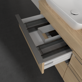 Тумба під раковину Villeroy & Boch Venticello 125,7х50,2 см ДСП північний дуб/ручка хром A94401VJ
