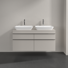 Тумба под раковину Villeroy & Boch Venticello 125,7х50,2 см ДСП мягкий серый/ручка хром A94401VK