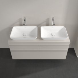 Тумба под раковину Villeroy & Boch Venticello 125,7х50,2 см ДСП мягкий серый/ручка хром A94401VK