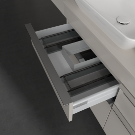 Тумба под раковину Villeroy & Boch Venticello 125,7х50,2 см ДСП мягкий серый/ручка хром A94401VK