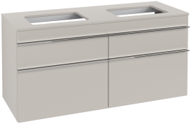 Тумба под раковину Villeroy & Boch Venticello 125,7х50,2 см ДСП мягкий серый/ручка хром A94401VK