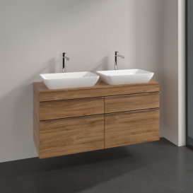 Тумба под раковину Villeroy & Boch Venticello 125,7х50,2 см ДСП дуб канзас/ручка хром A94401RH