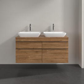 Тумба под раковину Villeroy & Boch Venticello 125,7х50,2 см ДСП дуб канзас/ручка хром A94401RH