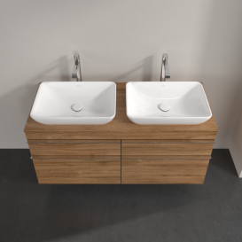 Тумба под раковину Villeroy & Boch Venticello 125,7х50,2 см ДСП дуб канзас/ручка хром A94401RH