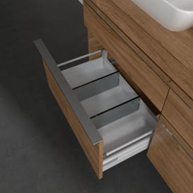 Тумба под раковину Villeroy & Boch Venticello 125,7х50,2 см ДСП дуб канзас/ручка хром A94401RH