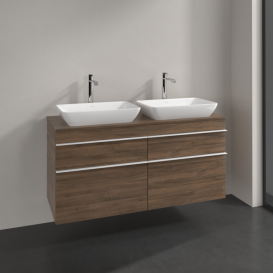 Тумба под раковину Villeroy & Boch Venticello 125,7х50,2 см ДСП дуб аризона/ручка алюминий белый A94402VH