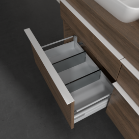 Тумба под раковину Villeroy & Boch Venticello 125,7х50,2 см ДСП дуб аризона/ручка алюминий белый A94402VH