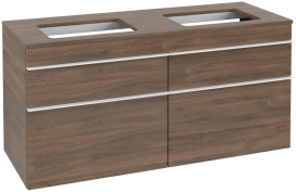 Тумба под раковину Villeroy & Boch Venticello 125,7х50,2 см ДСП дуб аризона/ручка алюминий белый A94402VH