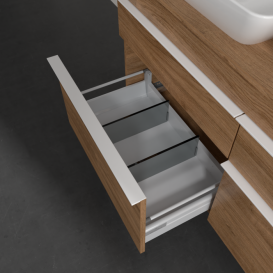 Тумба під раковину Villeroy & Boch Venticello 125,7х50,2 см ДСП дуб канзас/ручка алюміній білий A94402RH