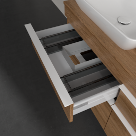 Тумба під раковину Villeroy & Boch Venticello 125,7х50,2 см ДСП дуб канзас/ручка алюміній білий A94402RH