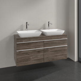 Тумба под раковину Villeroy & Boch Venticello 125,7х50,2 см ДСП каменный дуб/ручка алюминий белый A94402RK