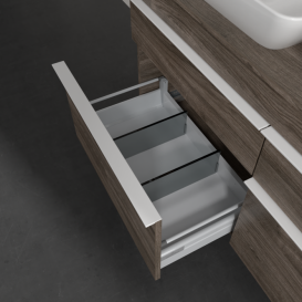 Тумба под раковину Villeroy & Boch Venticello 125,7х50,2 см ДСП каменный дуб/ручка алюминий белый A94402RK