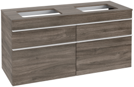 Тумба под раковину Villeroy & Boch Venticello 125,7х50,2 см ДСП каменный дуб/ручка алюминий белый A94402RK