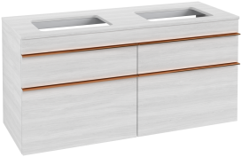 Тумба под раковину Villeroy & Boch Venticello 125,7х50,2 см ДСП/МДФ белое дерево/ручка медь A94405E8