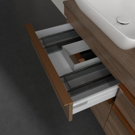 Тумба под раковину Villeroy & Boch Venticello 125,7х50,2 см ДСП дуб аризона/ручка медь A94405VH