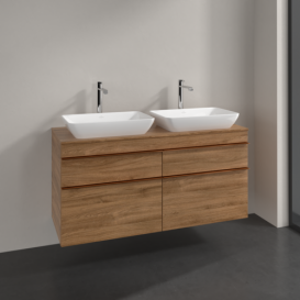 Тумба под раковину Villeroy & Boch Venticello 125,7х50,2 см ДСП дуб канзас/ручка медь A94405RH