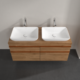 Тумба под раковину Villeroy & Boch Venticello 125,7х50,2 см ДСП дуб канзас/ручка медь A94405RH