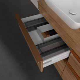 Тумба под раковину Villeroy & Boch Venticello 125,7х50,2 см ДСП дуб канзас/ручка медь A94405RH